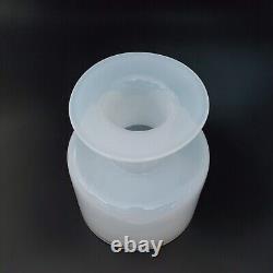 Vintage Scandinavian White Opaline Cased Art Glass Design Carnaby Vase