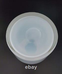 Vintage Scandinavian White Opaline Cased Art Glass Design Carnaby Vase