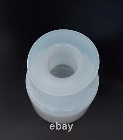 Vintage Scandinavian White Opaline Cased Art Glass Design Carnaby Vase