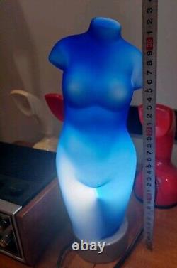 Vintage Set Of 2 Mid Century Bust Sculpture Lamps Opaline Art Glass Table Lamps