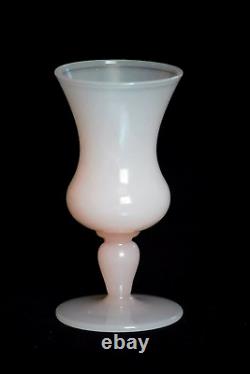 Vintage Small Italian Pink Opaline Bud Stem Vase Italy 13cm 5.11in