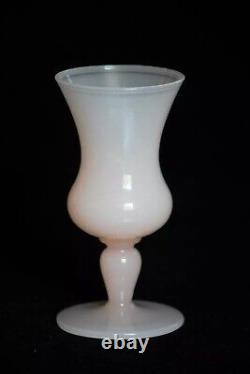 Vintage Small Italian Pink Opaline Bud Stem Vase Italy 13cm 5.11in