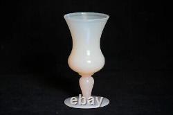 Vintage Small Italian Pink Opaline Bud Stem Vase Italy 13cm 5.11in