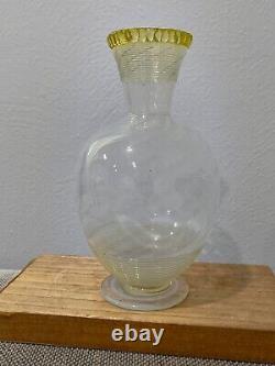 Vintage Spiral / Swirl Opalescent Art Glass Vase