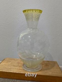 Vintage Spiral / Swirl Opalescent Art Glass Vase