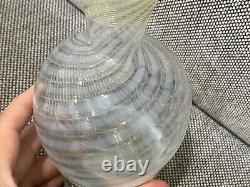 Vintage Spiral / Swirl Opalescent Art Glass Vase