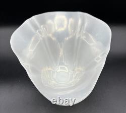 Vintage Steuben Art Glass-Opalescent Verre De Soie Grotesque Ovid Pedestal Vase