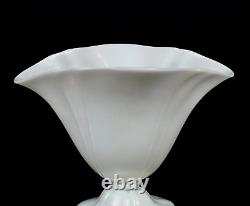 Vintage Steuben Art Glass-Opalescent Verre De Soie Grotesque Ovid Pedestal Vase