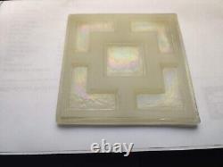 Vintage Tiffany Studios Molded Favrile Opalescent Glass Tile