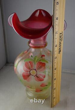 Vintage Topaz Amberina Fenton Art Glass Vase Opalescent Gold Treasures Collectio