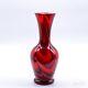 Vintage Vb Opaline Florence Vase Flower Vase Art Glass Made In Italy Red 29cm