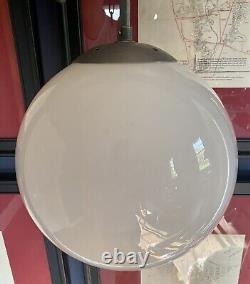 Vintage Very Large 30cm Opaline Glass Globe Lights Monks Cap Gallery 5 Available