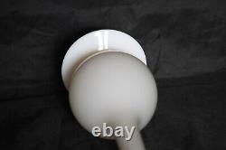Vintage White Opaline Bud Stem Vase 30cm 11.8in Modern Glass Late 20thC