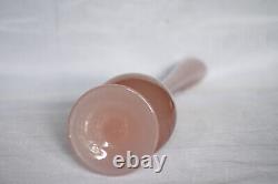 Vintage XL Tall Italian Pink Opaline Glass Vase Empoli Murano 47cm 18.5in MCM