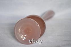 Vintage XL Tall Italian Pink Opaline Glass Vase Empoli Murano 47cm 18.5in MCM