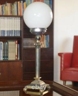 Vintage table lamp art deco lamp art Bauhaus lamp opaline glass