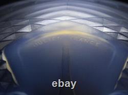 Vtg Opalescent Frosted Glass Bowl Signed Julien France Art Deco Serving RARE
