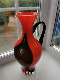 X Large Vintage Italian Empoli VB Opaline Art Glass Ewer C1960's