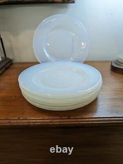 Yalos Casa Murano Opalescent 9 3/4 Dinner Plates Italian Art Glass Rare Find