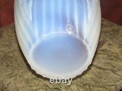 07J40 Grand vase en verre opalescent signé Muller Frères Lunéville Art Déco 1930