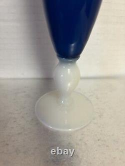 10,5 Véritable Vase à fleurs en verre d'art Opaline de Pierre Schneider en Français