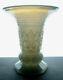 19th Century Français / Belge Blown Mold White Opaline Trumpet Vase C. 1850