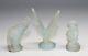 3 Figurines En Verre Opalescent Sabino France : Papillon, Éléphant Et Chérubin