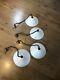 4 Lampes De Plafond Opaline Coolie Art Déco Antiques