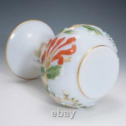 A Baccarat Vase Floral Opaline C1860