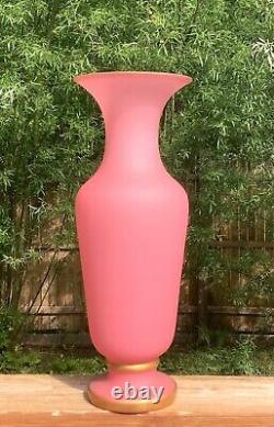 Antique Baccarat Verre D'art Opaline 16 1/2 Vase