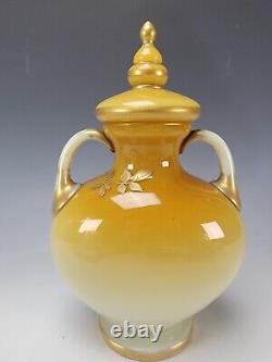 Antique Bohème Signé Harrach Casé Opaline Urne/vase De Cristal