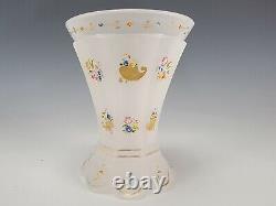 Antique C1840 Annathal Bohemian Vase En Verre Éponymé Opaline