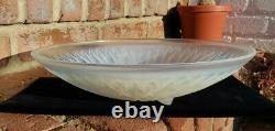 Antique Verre Opalescent Crystal Bowl Plat France Lalique Stunning Pied 12