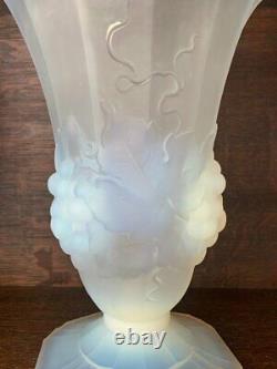 Antiuqe Vase Vines Opalescent Verlux France Verre Edmond Art Déco Déco 20ème