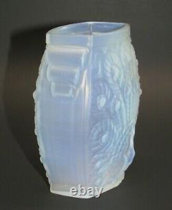 Art Déco Etling Vase De Paon Opalescent Signé/labeled Vers 1930 Lalique Sabino Era