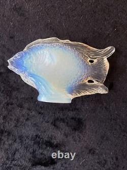 Art déco Poisson en verre opalescent français Jolivet 1925 Sabino