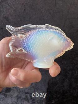 Art déco Poisson en verre opalescent français Jolivet 1925 Sabino