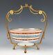 Bol Panier En Verre Opalin Ormolu Français Antique Émaillé Étrusque Style Grec Revival
