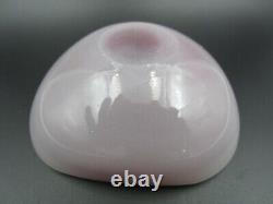 Bol en albatre opalin translucide rose et blanc de Barbini Seguso à Murano