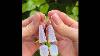 Boucles D'oreilles En Verre Opalin Art Déco Des Années 1920 Artdecoearrings Artdecojewelry