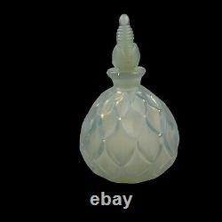 Bouteille de parfum/ bouchon en verre d'art opalescent Sabino France Art Déco