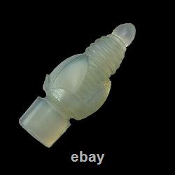 Bouteille de parfum/ bouchon en verre d'art opalescent Sabino France Art Déco
