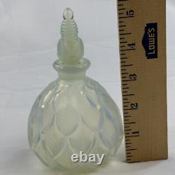 Bouteille de parfum/ bouchon en verre d'art opalescent Sabino France Art Déco