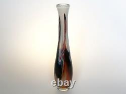 Bouteille vase en verre d'art de Murano antique en verre opaline Vase en verre d'art vintage