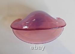 C1950 De Venise, Murano, Archimede Seguso Opalescent Clam Shell Double Based Bowl