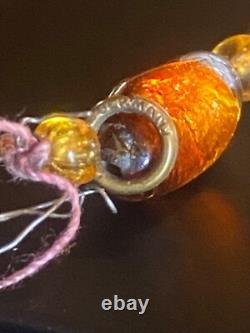 COLLIER OPALIN ANTIQUE 14 FAIT EN ALLEMAGNE VERRE ARTISANAL MURANO VÉNÉTIEN À PAILLETTES