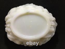 Ca. 1841 Vallerysthal, Verre Opaline, Walnut & Fly Covered Trinket Dish, Exc