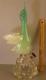 Carafe En Verre Art Opalin Oiseau Murano Italie 16'' De Haut Marquée