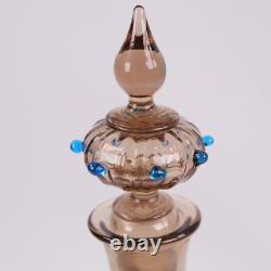 Carafe en verre de Murano Salviati, mosaïque vénitienne opalescente, h25cm, c1875