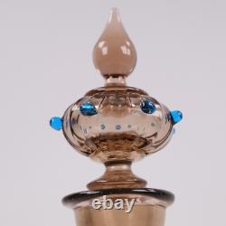 Carafe en verre de Murano Salviati, mosaïque vénitienne opalescente, h25cm, c1875